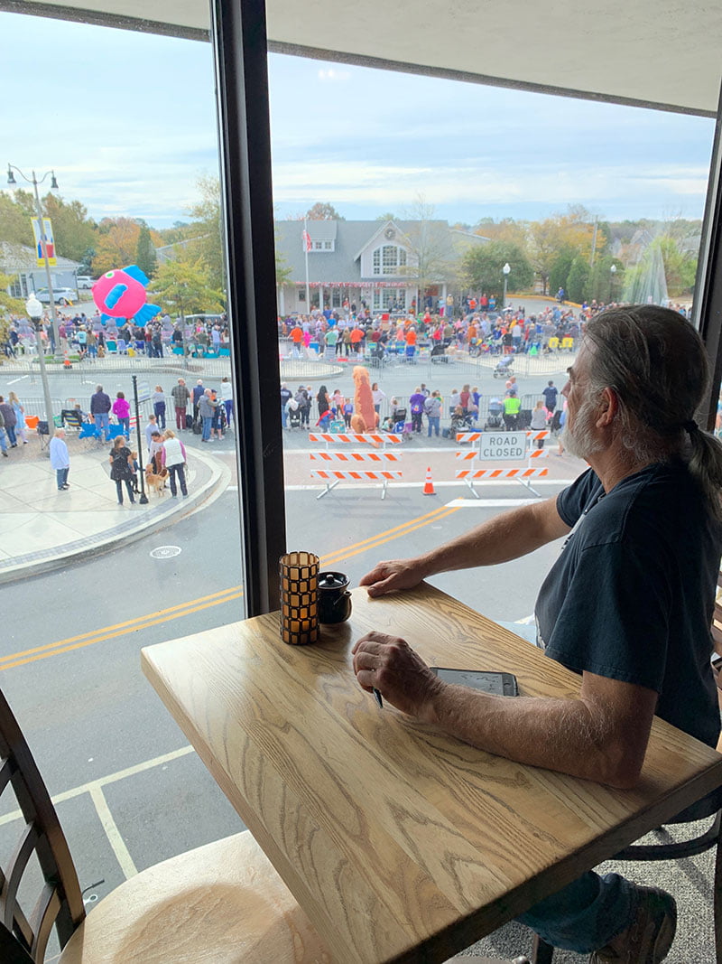 Sea Witch Festival 2019 Parade viewed from the Cultured Pearl dinning room